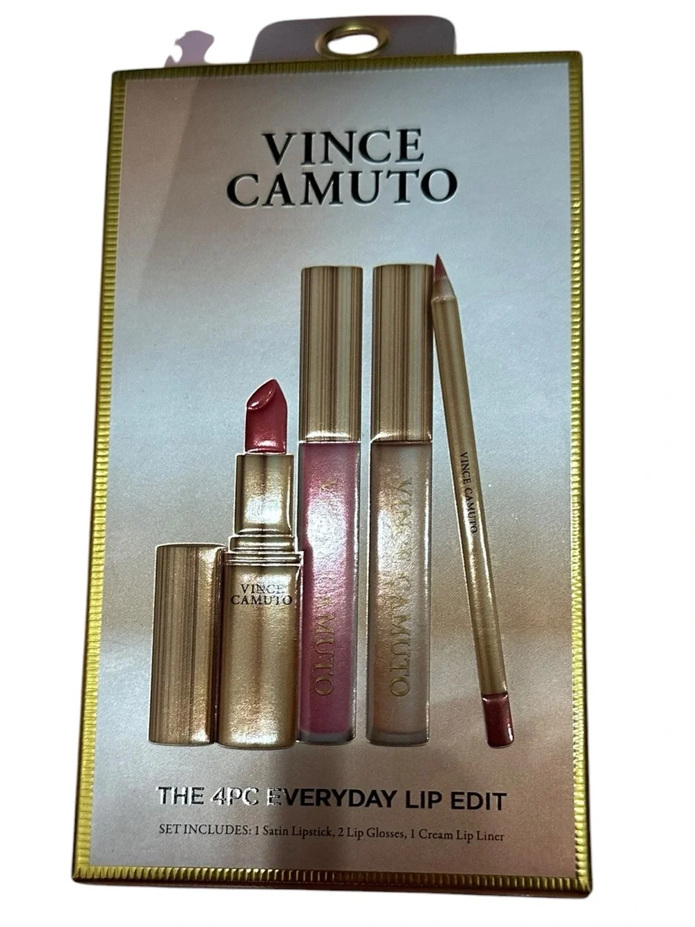 Vince Camuto The 4PC Everyday Lip Edit Makeup Gift Set NIB